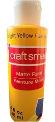 Craft Smart Acrylic Bright, Yellow ￼Paint 4 Fl.oz. Bottle New ☀️