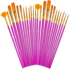 24-Piece Acrylic Paint Brushes Set for Endless Creative Fun – Perfect for All…