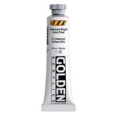 Professional Heavy Body Acrylic Paint Iridescent Bright Gold 2 fl oz Tube