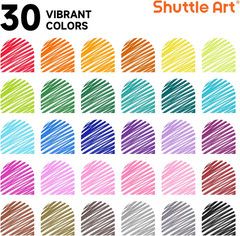 Permanent Marker, 30 Colors Ultra Fine Point, Assorted Colors, Works on Plastic,