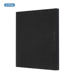Painting Canvas Panels, 2 Pack 8×8 Inch Rectangle Blank Art Board, Black