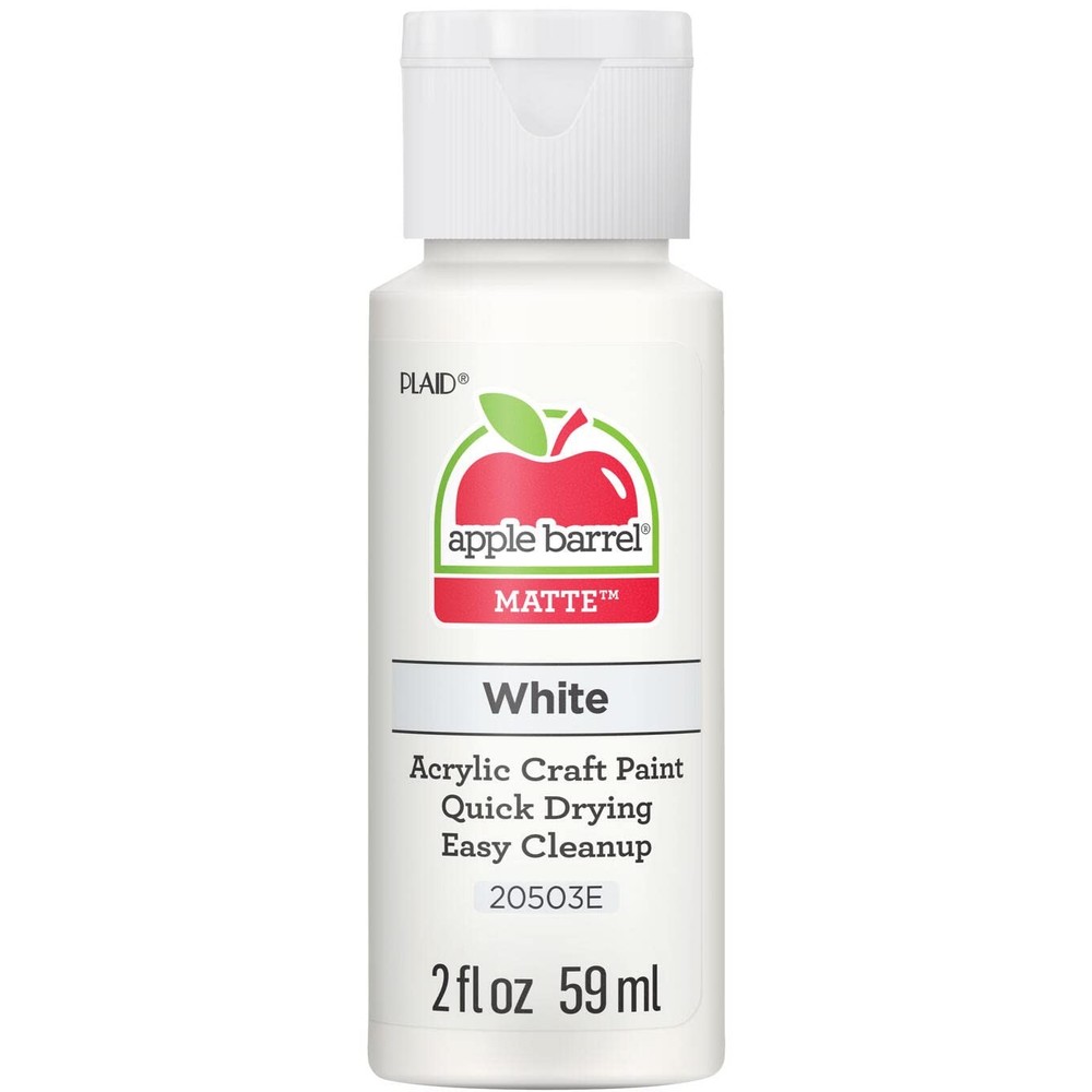 Acrylic Paint in Assorted Colors (2 Ounce), 20503 White