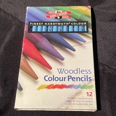 Koh-I-Noor 12 Woodless Colour Pencils Sky Blue Drawing Coloring Hardtmuth NOS