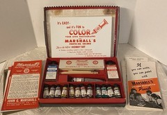 Vintage Marshalls Photo Oil Colors Master Set Preowned Partially Used Hinged Box