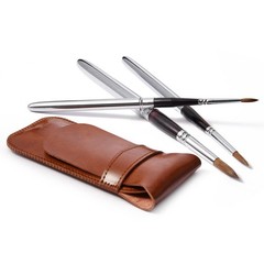 Kolinsky Travel Watercolor Brushes Sable Hair Round Paint Case Set 3 PCS
