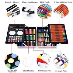 145PCS Art Drawing Set Kit For Kids Children Teens Adults Supplies Paint Pencil