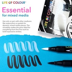 Paint Pens – Set of 6 Black and White Brush Tip Acrylic Paint Pens, the Ultim…
