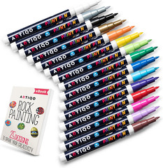 Fine Tip Paint Pens for Rock Painting Wood Glass, Metal and Ceramic Works Almost
