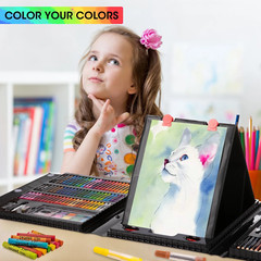 ART DRAWING SET 240-Piece Oil Pastels Crayons Colored Pencils Watercolor