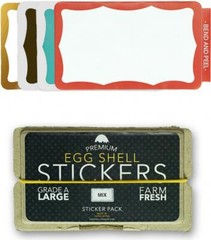 Egg Shell Stickers Wavy Border Mixed