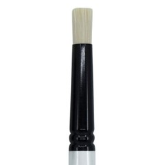 1428 Premium White Synthetic Bristle Stencil Brush Round Flat Top