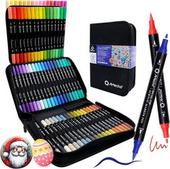 Acrylic Paint Markers 72 Colors with Bag, Acrylic Paint Pens with Brush Tip a…