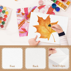 100PCS 4X6 Watercolor Paper Bulk, 140Lb/300G Cold Press Thick Water Color Paper