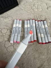 COPIC Markers RV And R ( Red Violet, Red) Set Of 12 Used