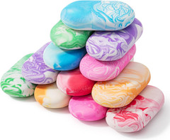 Marble Pencil Erasers, 12 Pack, 1″ X 2″, Soft Rubber Marble Pencil Erasers