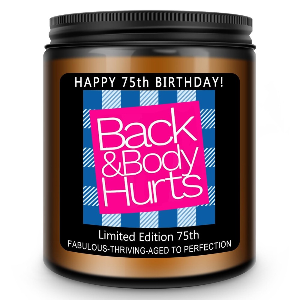 Homsolver 75th Birthday Gifts for Women Men, Happy Medium, Brown