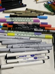 Huge 134 Markers Pens Sharpie Micron Marvy Zig Pentel Papermate Scrapbooking
