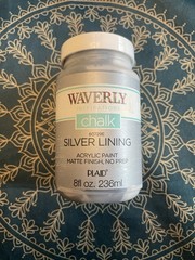 Waverly Inspirations Chalk Paint, Ultra Matte,Silver Lining,8 fl oz,Easy Cleanup
