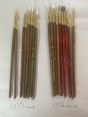 Princeton Art Brush Co. Artist Lot of 90 total Paint Brushes Round Wash
