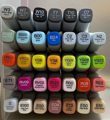 Copic Ciao Classic Various Ink Markers 34 Color Set Anime Manga Art Used