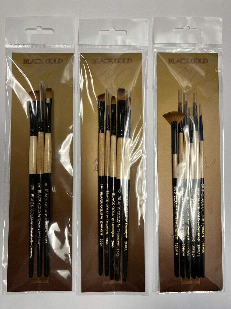 Dynasty Black Gold Artist Brush Sets