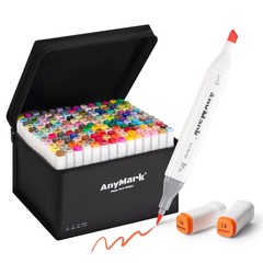 Alcohol Markers 168 Color Dual Tip Brush Chisel Art Set Case AnyMark 1681 Colors
