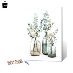 8×12 Inch DIY Floral Paint by Numbers Kit – Relaxing Art Activity for Everyone
