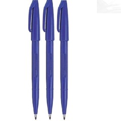 Pentel Blue Sign Pen S520- Extra Fine Fibre Tip Markers, Pack of 3