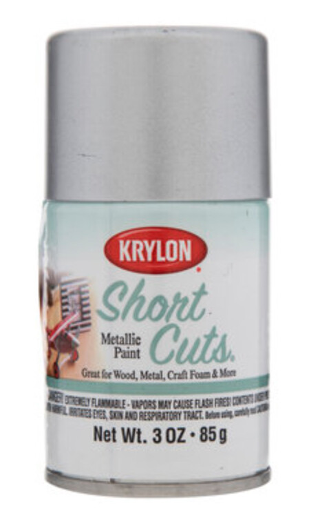 Krylon Short Cuts Metallic Gloss Finish Spray Paint, Chrome, 3 Oz.