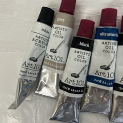 13 Oil Colors & 1 White Acrylic Assorted Colors Brand Is Art 101 Colors In Dead