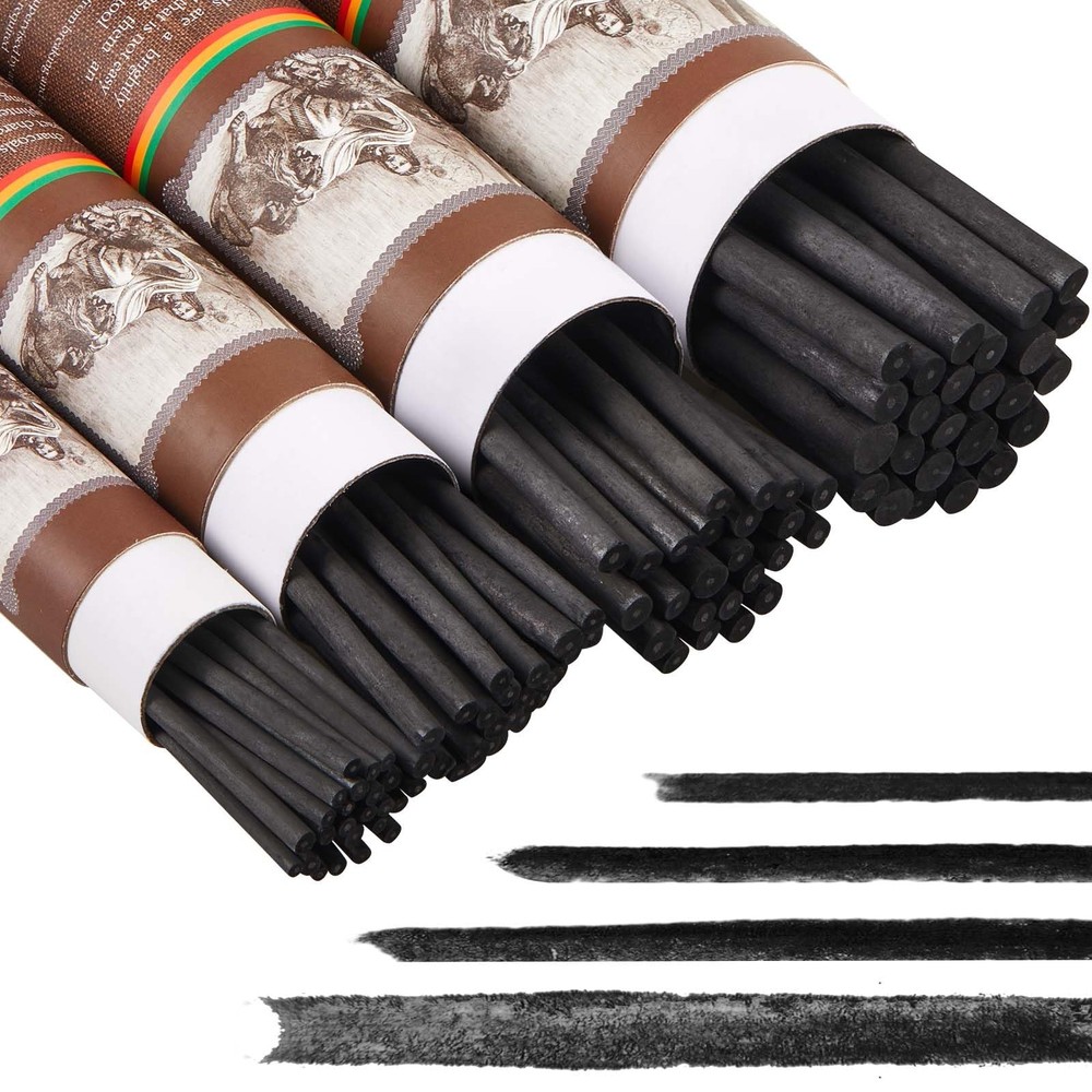 100 Pcs Willow Charcoal Sticks, Willow Charcoal, Artists, Beginners, Students…