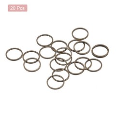 Round Earring Beading Hoop Rings Circle Link Ring 12mm/ 0.47″ Bronze,20pcs