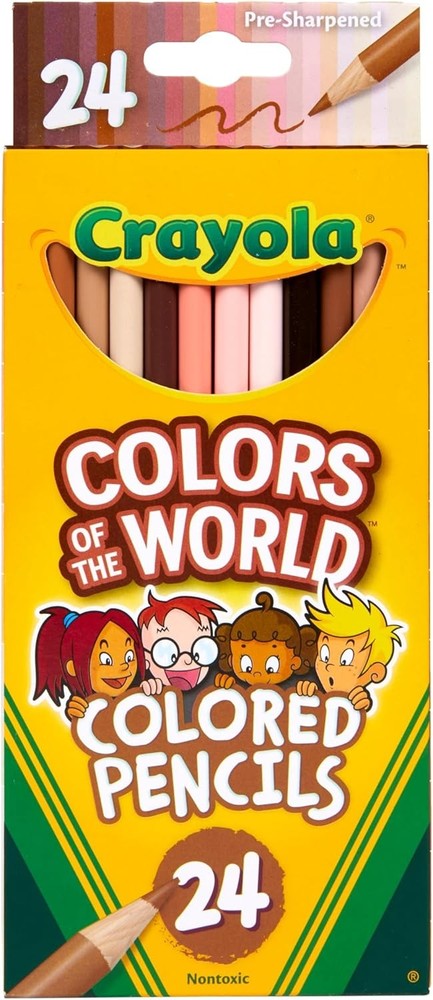 Crayola Colors of the World Colored Pencil Set (24ct), Skin Tone Colored Pencils