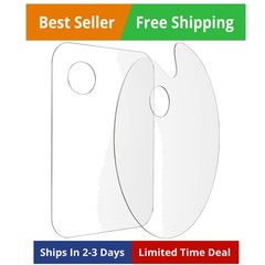 2 Pack 11.8 x 7.9 Inch Acrylic Paint Palette with Thumb Hole Clear Paint Pall…