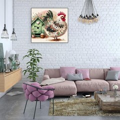 Chicken Paint by Numbers Kit for Adults Beginner,Adult Paint by Number Kits