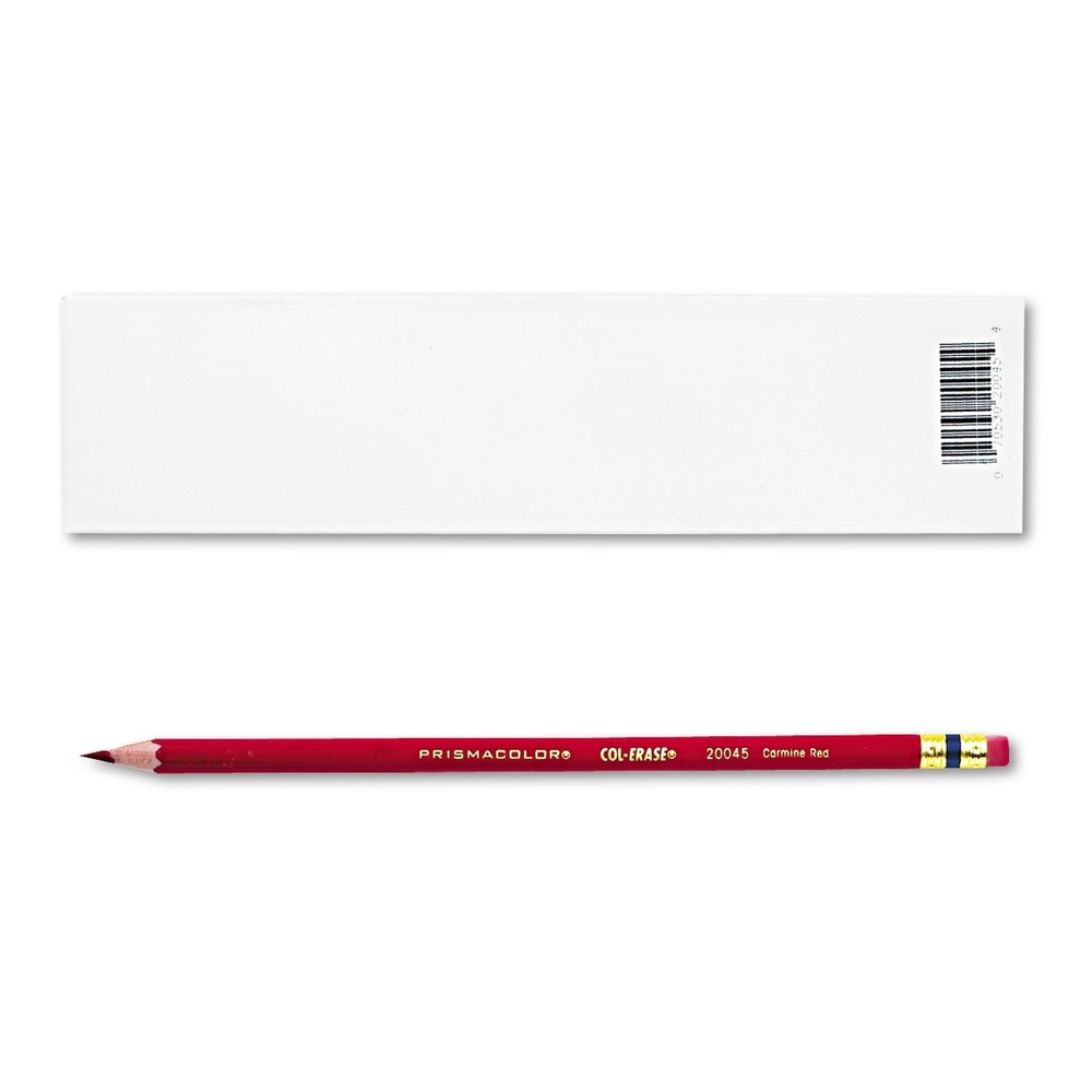 12 PCS ColErase Pencil With Eraser Carmine Red Lead/Barrel Drawing Tool