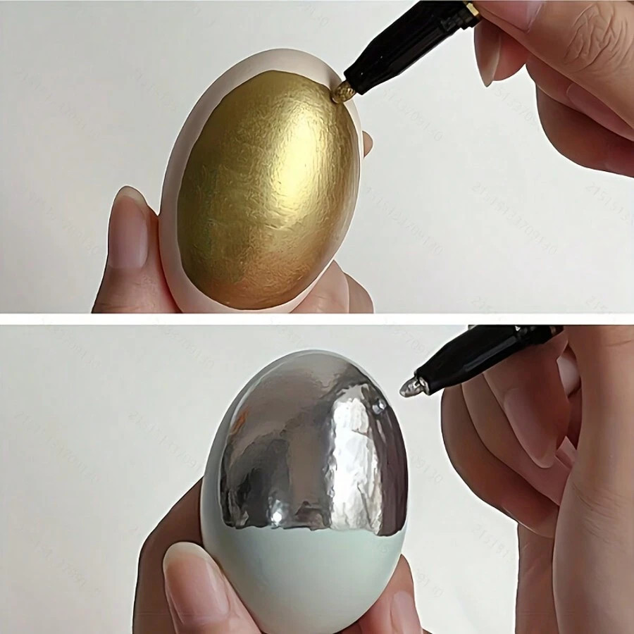 1pc Mirror Marker 2mm DIY Reflectiv Paint Pen Chrome Gold & Silver Liquid Marker
