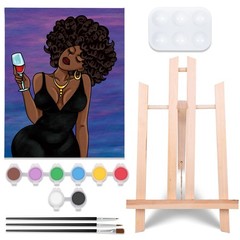 Painting Kit Pre Drawn Canvas for Painting for Adults Party Kits Paint and Si…
