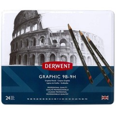 Professional Graphite Drawing Pencils Set, 24 Count