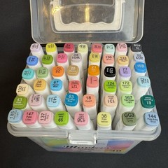 Artist Concepts 48 Pastel Dual-Ended Alcohol Markers Broad Fine Tip – Excellent