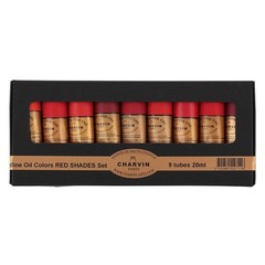 Charvin Extra Fine Professional Oil Paint Set for Artists, Shades of Red – Bo…
