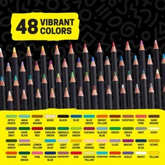 POSCA® Colored Pencils, Soft Core, 48 Count, UltraSmooth, Rich Pigment, Vibra…