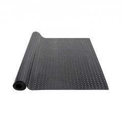 Diamond-Plate Rubber Flooring Roll, 3 mm x 4 ft x 15 ft Garage Floor Mat, SB…