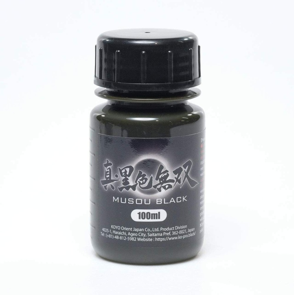 SHIN KOKUSHOKU MUSOU BLACK ACRYLIC PAINT 100ml KOYO Orient