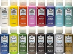 Acrylic Enamel Craft Paint Set – 16 Assorted Colors