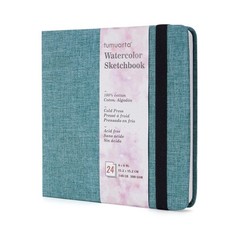 6×6 Inch Square Watercolor Sketchbook 140 LB 300GSM 100% Cotton 24 Sheets