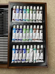 ART STUDIO BY BATTAT Set, Art Supplies, 2-Tier Wood Case, Very Lightly Used