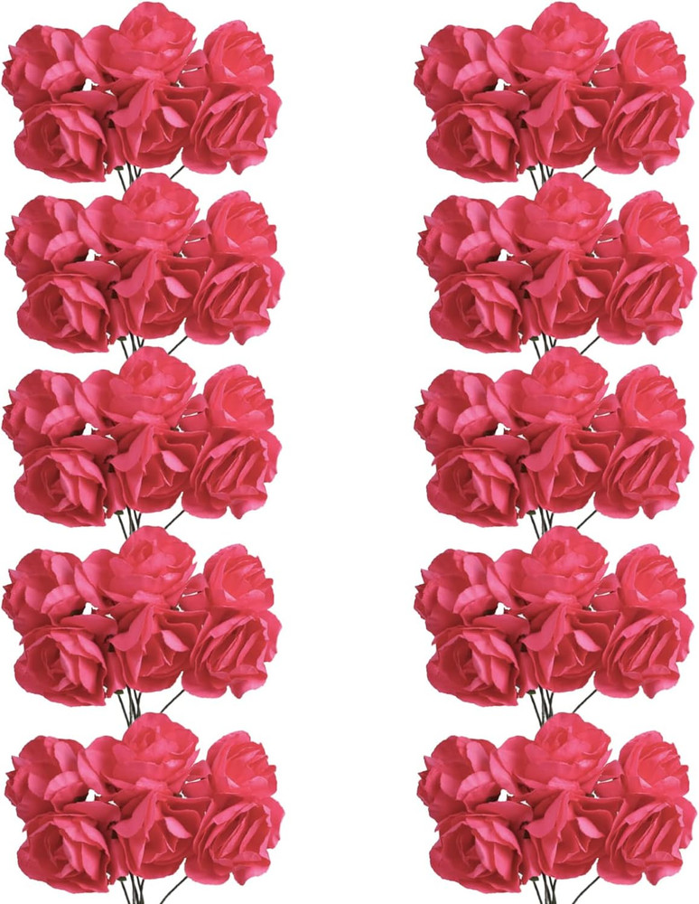 144Pcs Mini Paper Flowers, 30Mm Mulberry Paper 1.2″ Artificial Rose Flower with