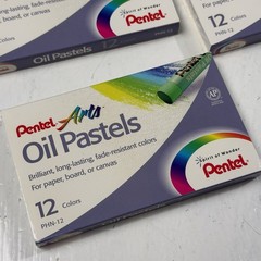 New Lot Of 3 Pentel Arts – 1 Dozen Oil Pastels – 12 Colors Each Pack PHN-12