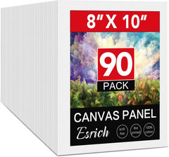 Canvas Boards for Painting, 90 Pack Canvases for Painting 8X10 Cotton Primed Aci
